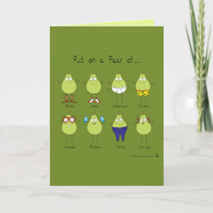 Pear of Card - Funny Pear Pun Card