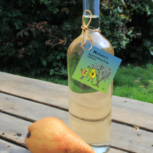 Pear Pals Funny Cartoon Cider Pie and More Favour Tags