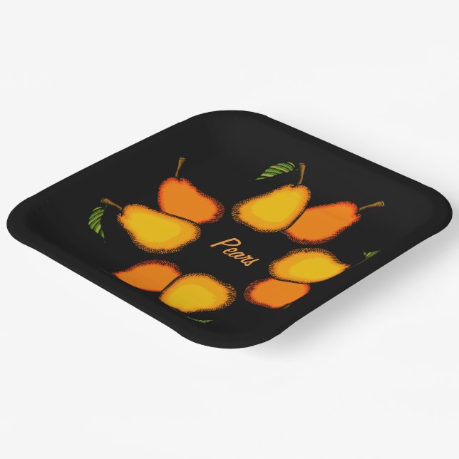 Pear Pears Fruit Bold n Fruity   Paper Plate (Angled)