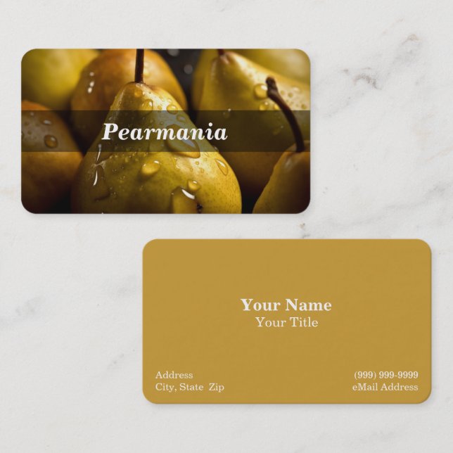 Pear / Pears / Fruit Business Card (Front/Back)