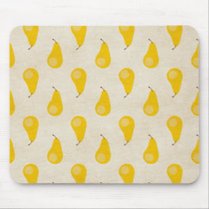 Pear Print Yellow Fruit Pears Classic Preppy Mouse Mat