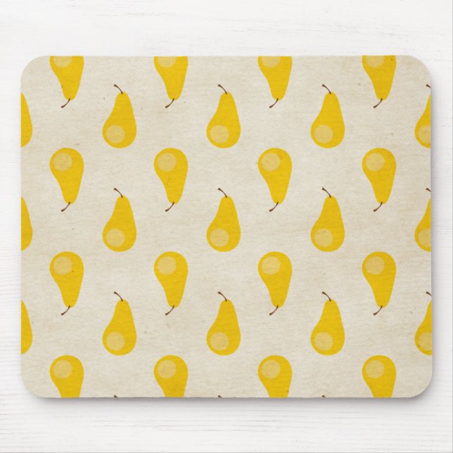 Pear Print Yellow Fruit Pears Classic Preppy Mouse Mat (Front)