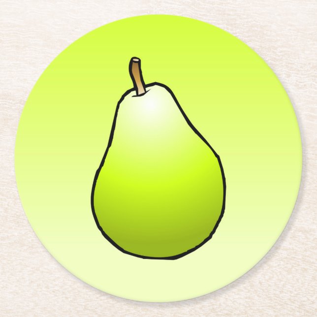 Pear Pulp board coaster (Front)