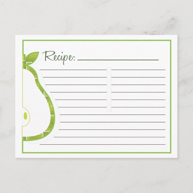 Pear Recipe Card (Front)