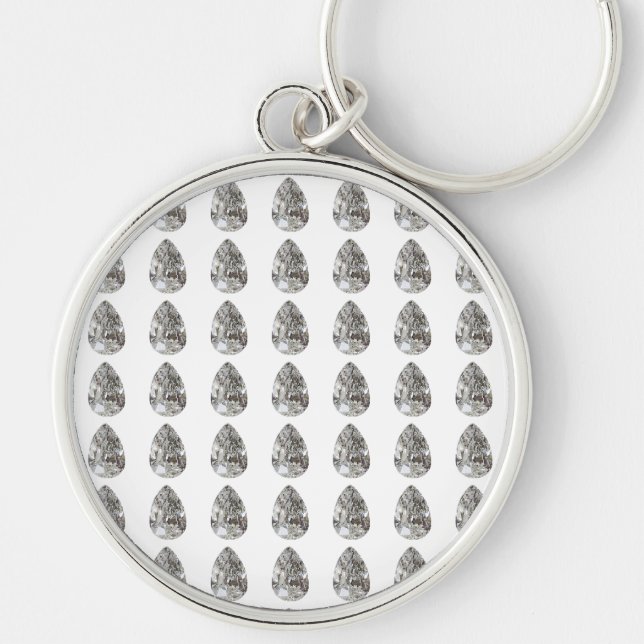 Pear Shaped Diamond Key Ring (Front)