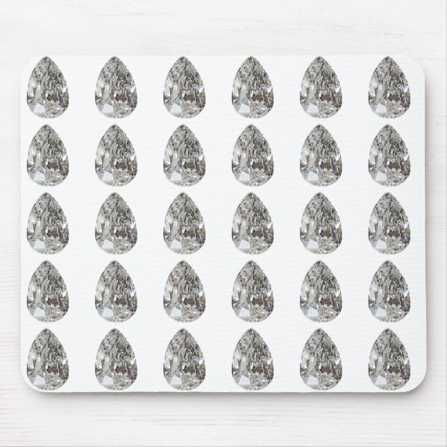 Pear Shaped Diamond Mouse Mat (Front)