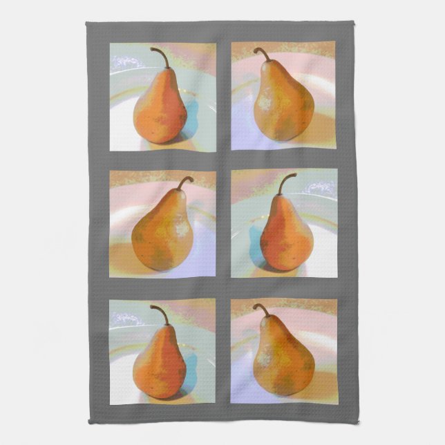 Pear Still Life Group  Tea Towel (Vertical)