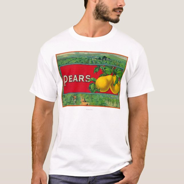 Pear Stock Crate Label T-Shirt (Front)