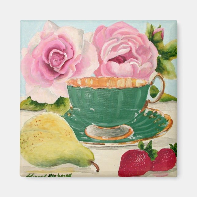 Pear & Tea Magnet (Front)