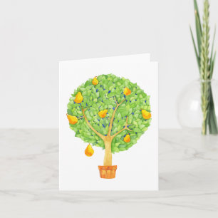 Pear Tree Blank Note Card
