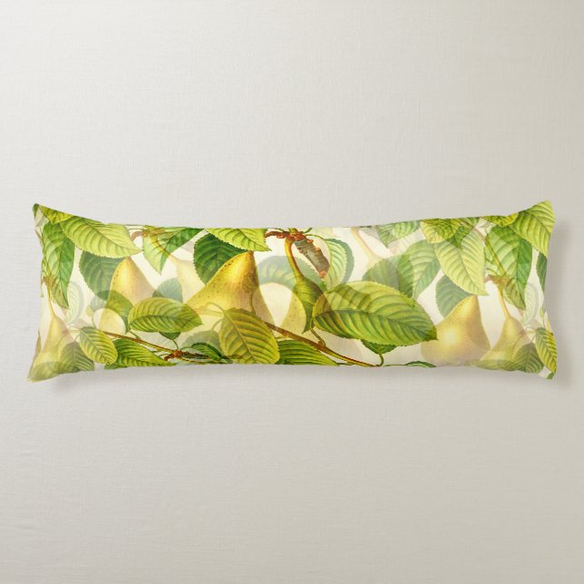 Pear Tree Branches & Pears Pattern  Body Cushion (Front)