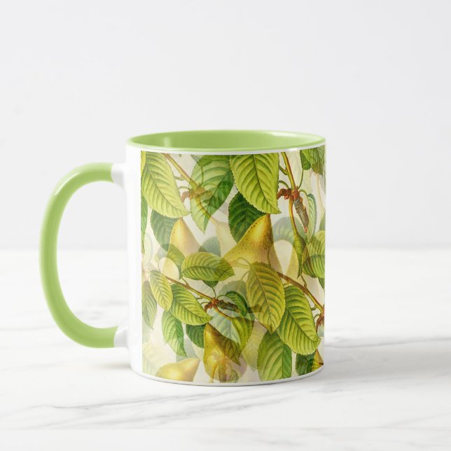 Pear Tree Branches & Pears Pattern  Mug (Left)