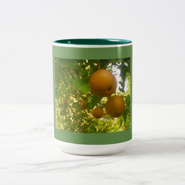Pear Tree Green Two-Tone Coffee Mug (Center)