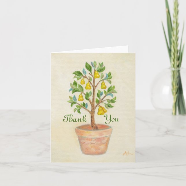 Pear Tree thank you card (Front)
