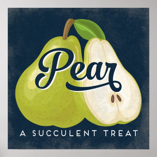 Pear Vintage Fruit Label Poster (Front)