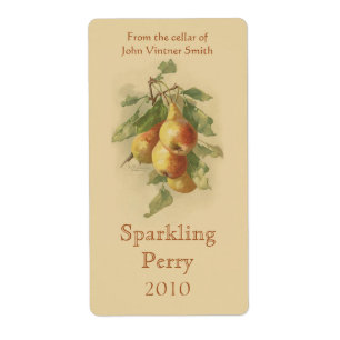 Pear wine bottle label