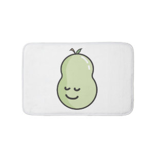 Pear with a smile bath mat