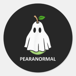 Pearanormal Cute Ghost Pear Halloween Costume Funn Classic Round Sticker