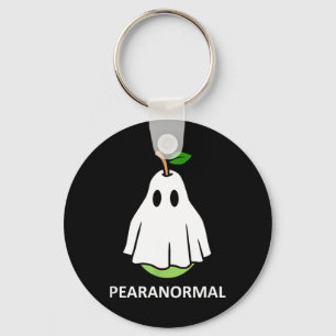 Pearanormal Cute Ghost Pear Halloween Costume Key Ring