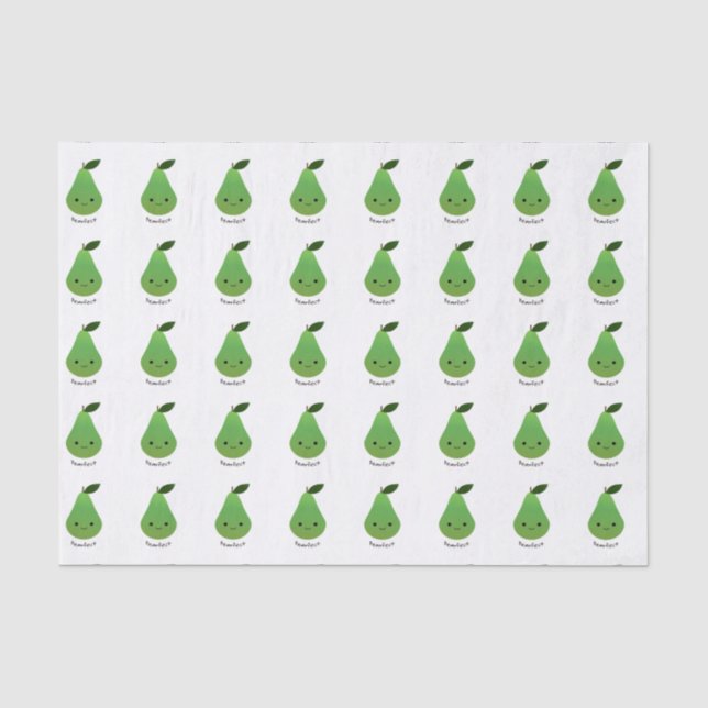 Pearfect Cute Kawaii Pear Tissue Paper (Front)