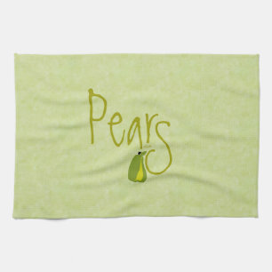 PEARfect Pear Bright Green Colour Tone Tea Towel