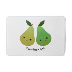 Pearfect Pear Kawaii Pears Bath Mat