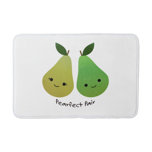 Pearfect Pear Kawaii Pears Bath Mat (Front)