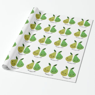 Pearfect Pear Kawaii Pears Wrapping Paper