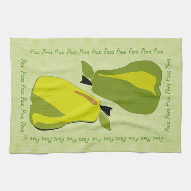 PEARfect Pear (mint) Tea Towel (Horizontal)