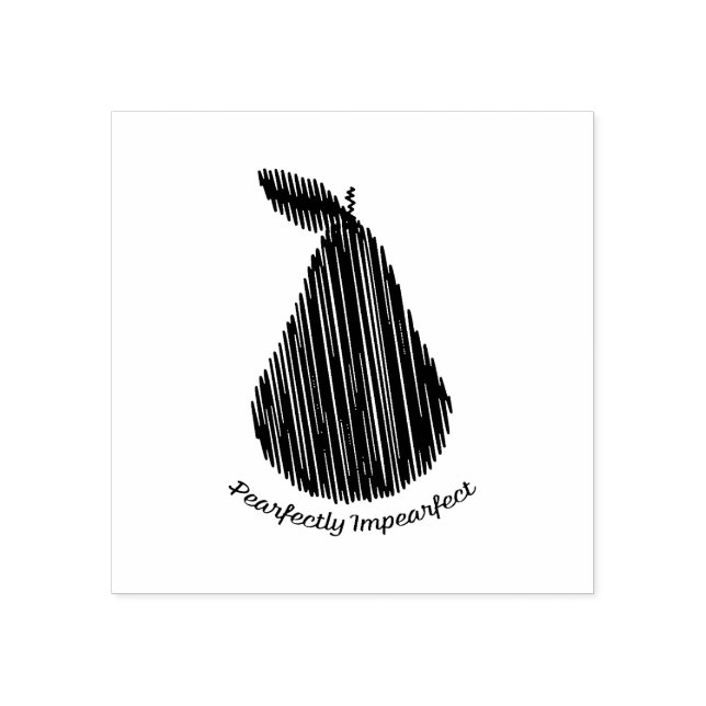 Pearfectly Impearfect Rubber Stamp (Imprint)