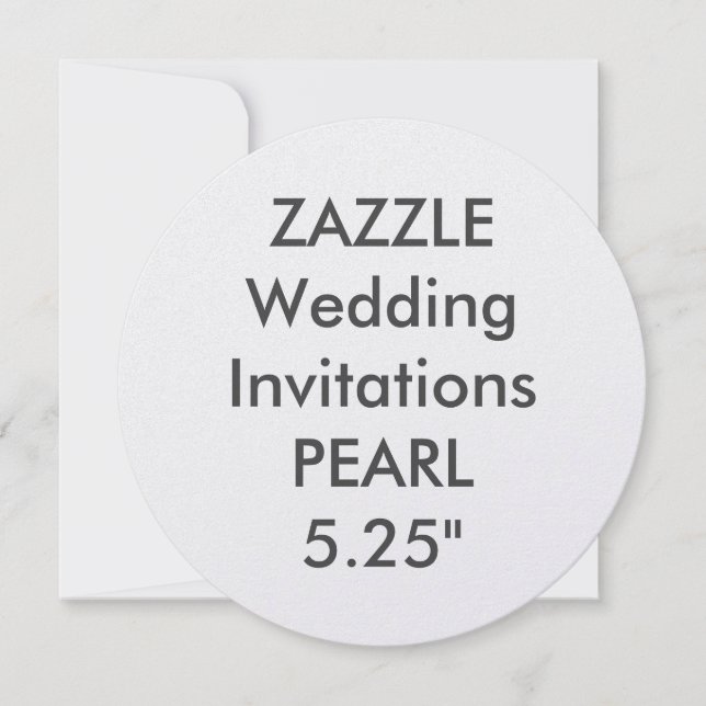 PEARL 110lb 5.25" Round Wedding Invitations (Front)