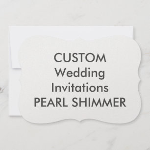 PEARL 110lb 7" x 5" Bracket Wedding Invitations
