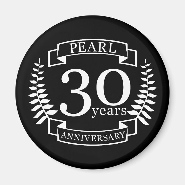 Pearl 30th wedding anniversary 30 years magnet (Front)