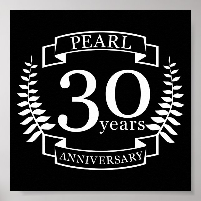Pearl 30th wedding anniversary 30 years poster (Front)