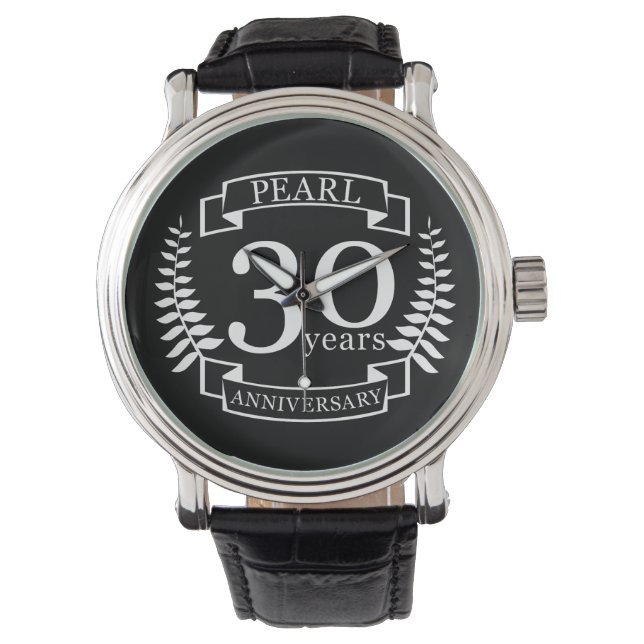 Pearl 30th wedding anniversary 30 years watch (Front)