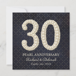 Pearl 30th Wedding Anniversary Greeting Card