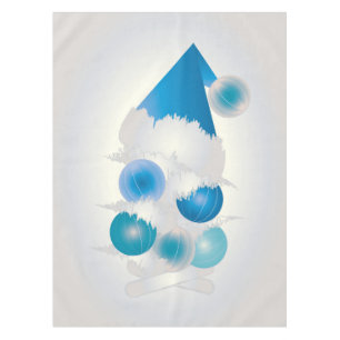 Pearl and blue for Christmas Tablecloth