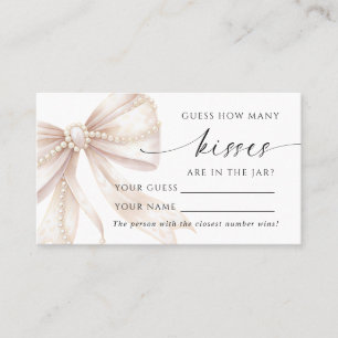 Pearl and Bow How Many Kisses Shower Game card