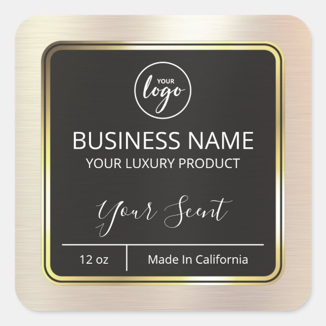 Pearl And Gold Candle Labels (Front)