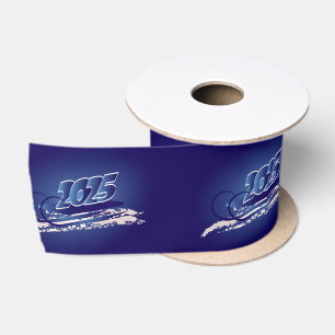 Pearl and sapphire New Year Satin Ribbon