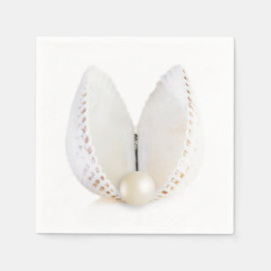 Pearl and seashell napkin