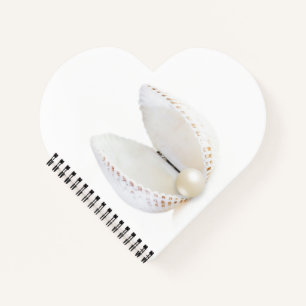 Pearl and seashell notebook