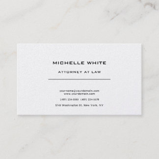 Pearl Attorney at Law Minimalist Professional Business Card
