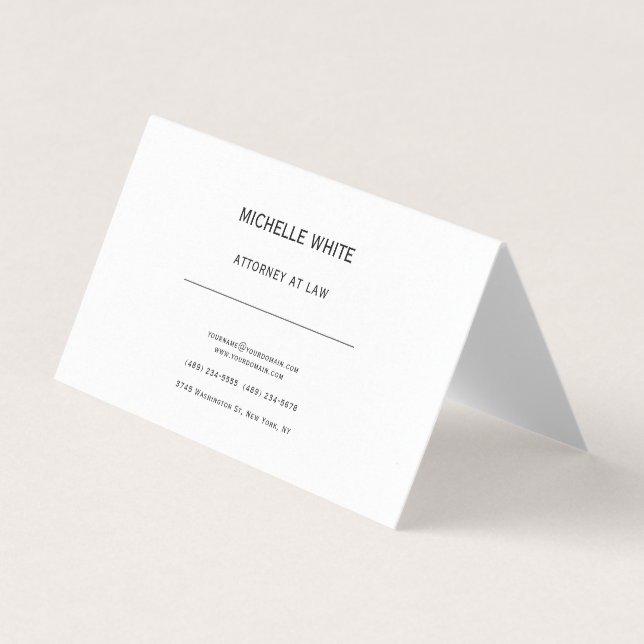Pearl Attorney at Law Minimalist Professional Business Card (Front)