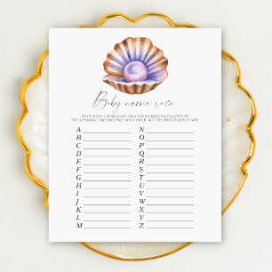 Pearl baby shower - Baby name race game