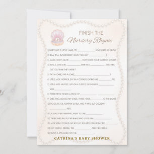 Pearl Baby Shower Game - Editable Name, 5x7 Invitation