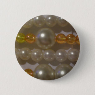 Pearl Beads 6 Cm Round Badge