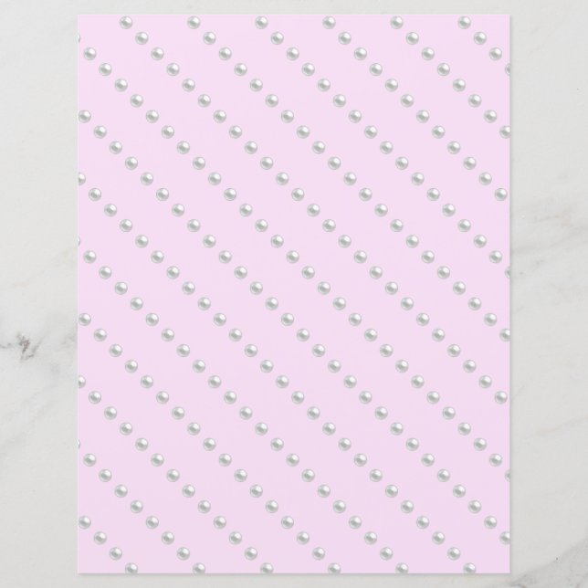 Pearl Beads Scrapbook Paper (Front)