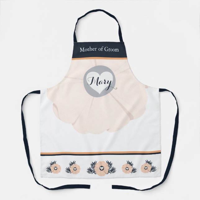 Pearl Black Watusi Tacao Mother of Groom Apron (Front)