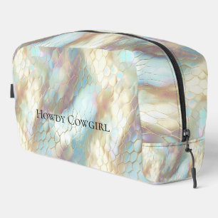 Pearl Blue Sky Animal Print Dopp Kit
